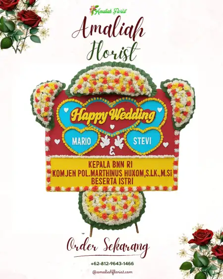 Papan Bunga Pernikahan cijagra